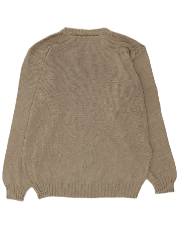 Paul & Shark Mens Crew Neck Jumper Sweater Medium Beige Cotton
