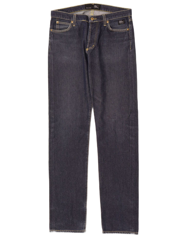 Roy Rogers Damen Slim Jeans IT 46 Large W32 L34 Marineblaue Baumwolle