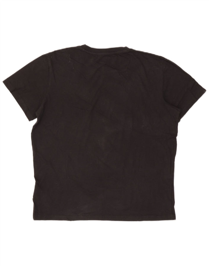 Jack & Jones Mens T-Shirt Top Large Black Cotton