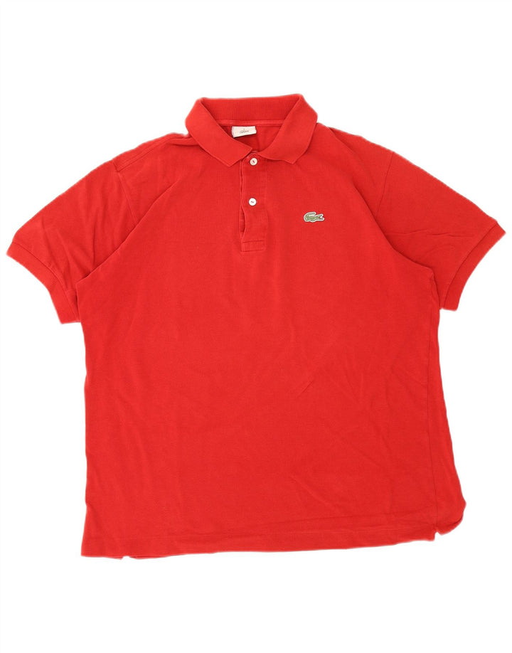 Lacoste Mens Polo Shirt Size 5 Large Red Cotton Classic