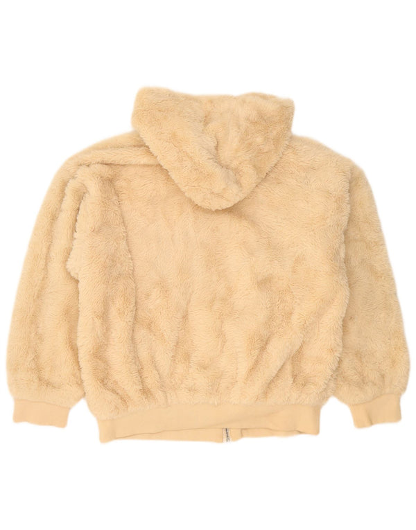 Jachetă din lână supradimensionată cu glugă pentru femei Teddy Bear UK 10 Bej mic