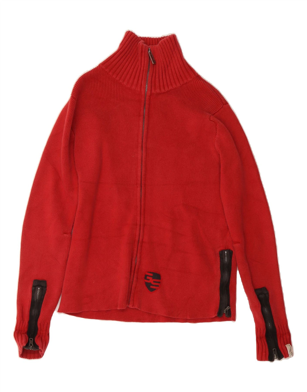 G-STAR Womens Cardigan Sweater UK 14 Medium Red Cotton Vintage G-Star and Second-Hand G-Star from Messina Hembry 