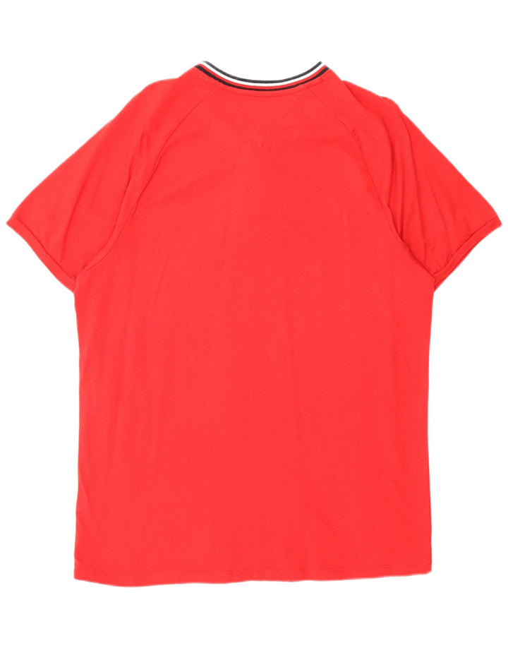 Tommy Hilfiger Herre T-Shirt Top Medium Rød Bomuld