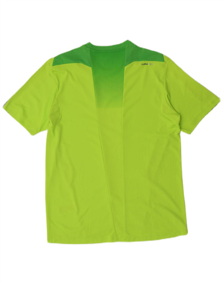 ADIDAS Herre Regular T-Shirt Medium Grøn Stribet Polyester Sports
