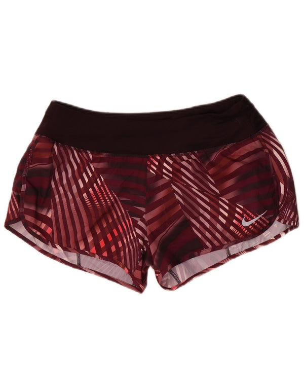 Γυναικείο αθλητικό σορτς Nike Dri Fit UK 14 μεσαίο μπορντό από πολυεστέρα