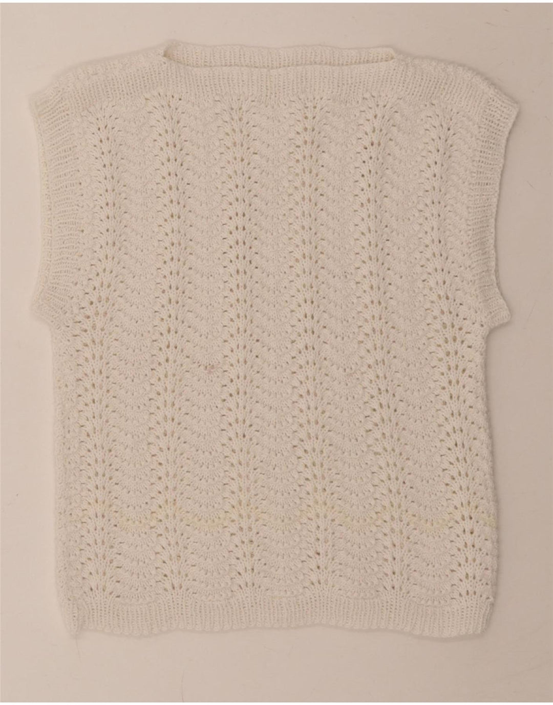 VINTAGE Womens Vest Tank Top UK 10 Small White Vintage Vintage and Second-Hand Vintage from Messina Hembry 