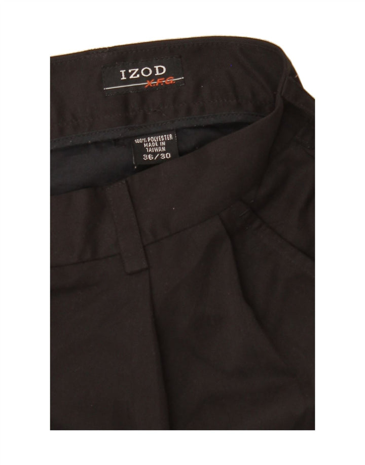 IZOD Mens Pegged Suit Trousers W36 L30  Black Polyester Vintage Izod and Second-Hand Izod from Messina Hembry 