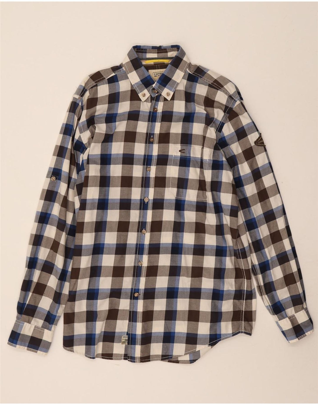 Camel Active Mens Shirt Medium Multicoloured Gingham Cotton