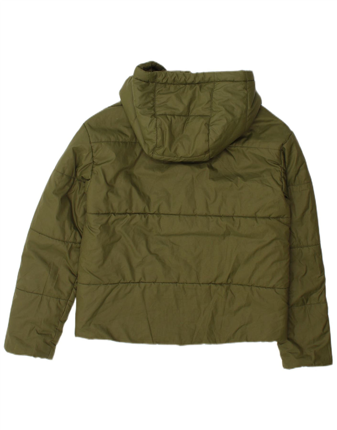 Nike Womens Padded Reversible Jacket UK 12  Medium Green Polyester