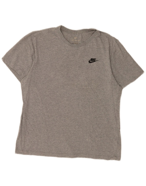 Camiseta Nike Hombre Top Gris Medio De Algodón Moteado