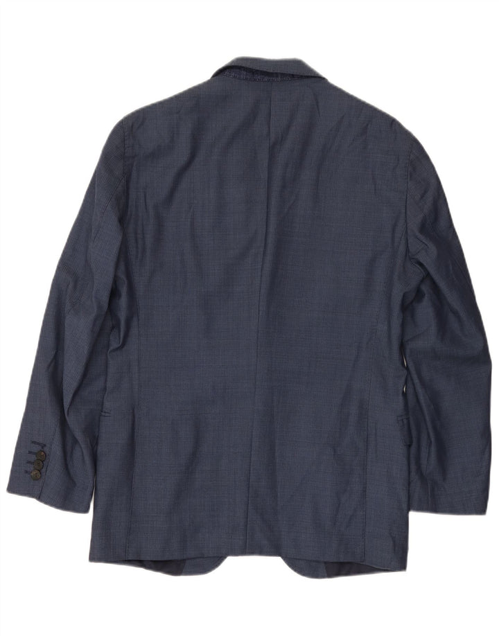 Hugo Boss Mens 2 Button Blazer Jacket EU 48 Medium Navy Blue Wool