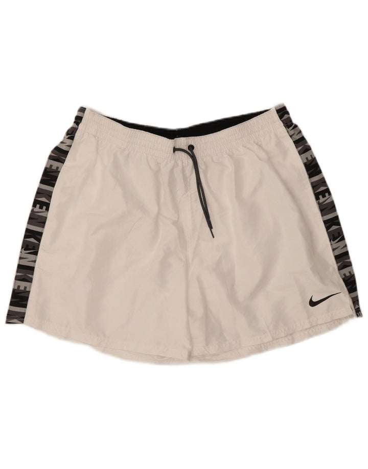 NIKE Mens Graphic Sport Shorts 2XL  White Polyester