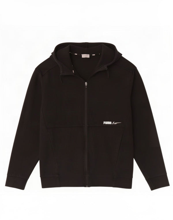 Puma Mens Zip Hoodie Sweater XL Black Cotton