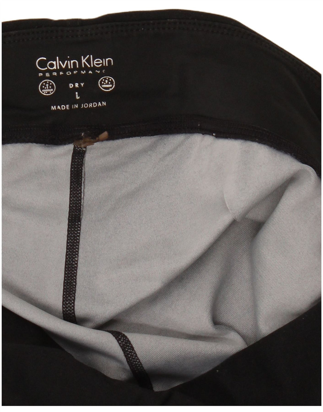 Calvin Klein Womens Leggings UK 14 Large Black Geometric