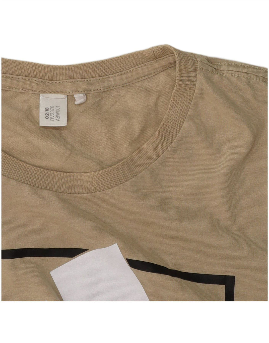 Adidas Mens Graphic T-Shirt Top Large Beige