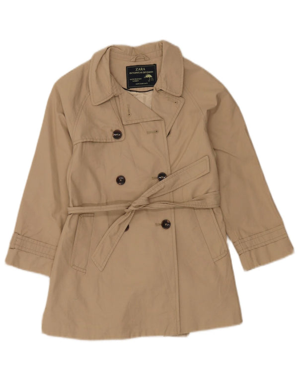 Zara piger regnfrakke 7-8 år beige bomuld