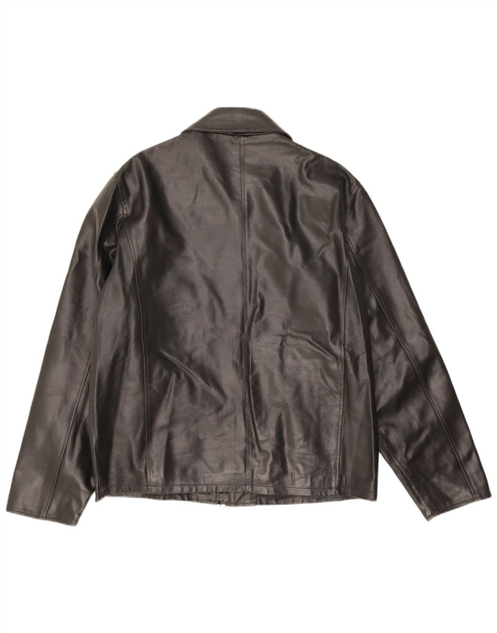 Mays Veste en Cuir Homme IT 46 Petit Cuir Noir