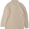 Marks & Spencer Damski sweter z golfem UK 14 Medium Off White Cl