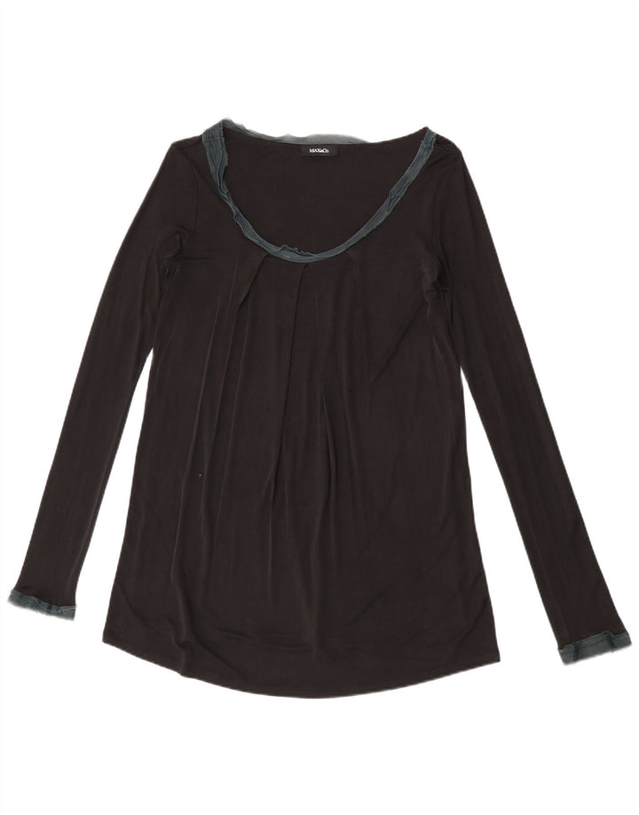 Max & Co. Womens Top Long Sleeve UK 12 Medium Black