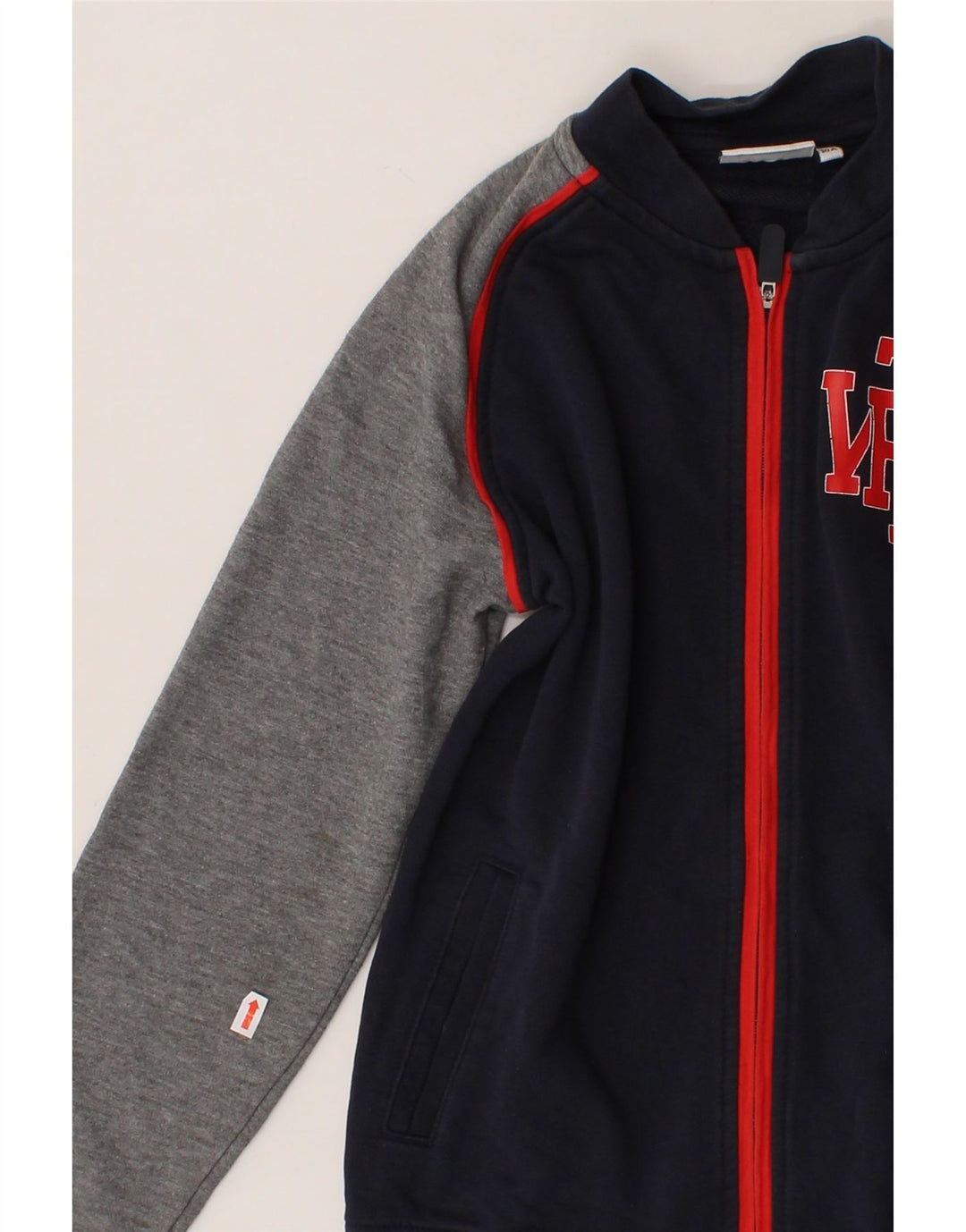 ELLESSE Boys Graphic Tracksuit Top Jacket 9-10 Years Navy Blue Colourblock Vintage Ellesse and Second-Hand Ellesse from Messina Hembry 
