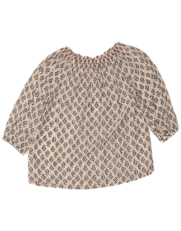 Boden Blusa de manga 3/4 para mujer UK 42 Viscosa floral blanca mediana