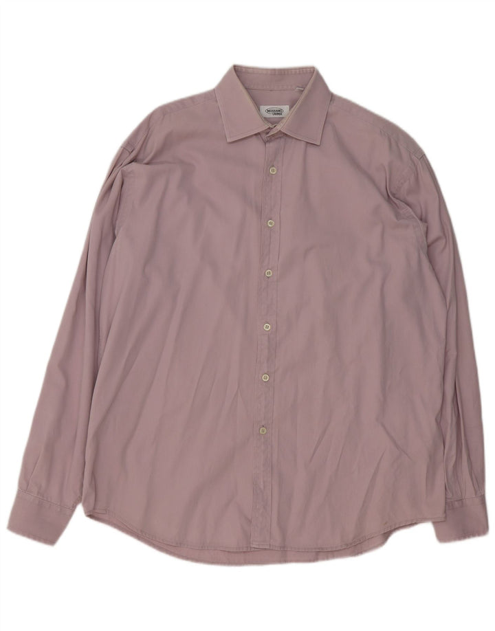 Missoni Mens Shirt Size 42 Large Purple Cotton