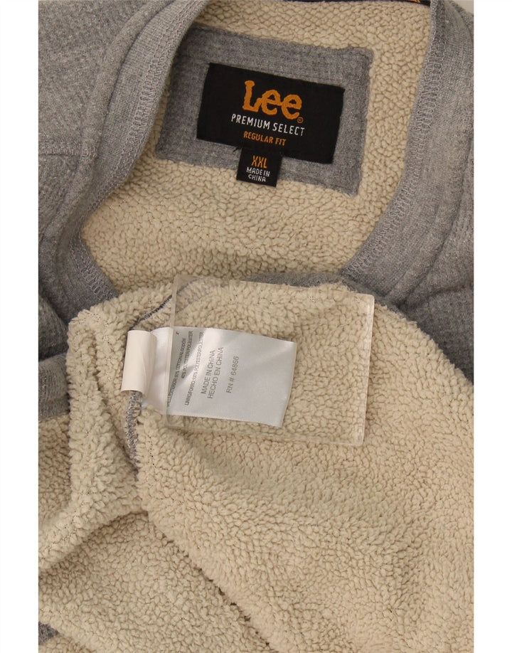 Felpa Lee da uomo con vestibilità regolare, 2XL, cotone grigio