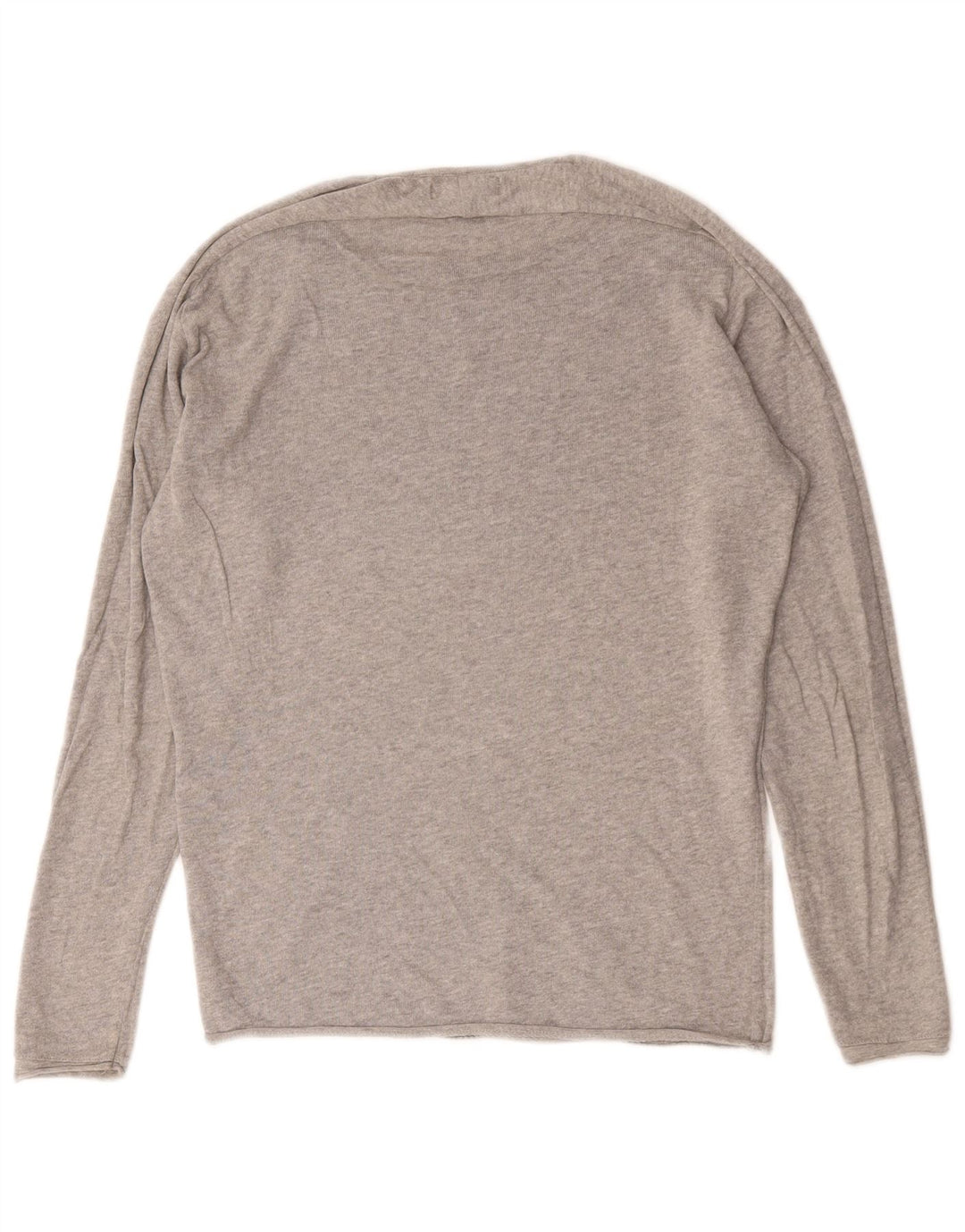 Zara Mens Boat Neck Jumper Sweater Small Grey Flecked