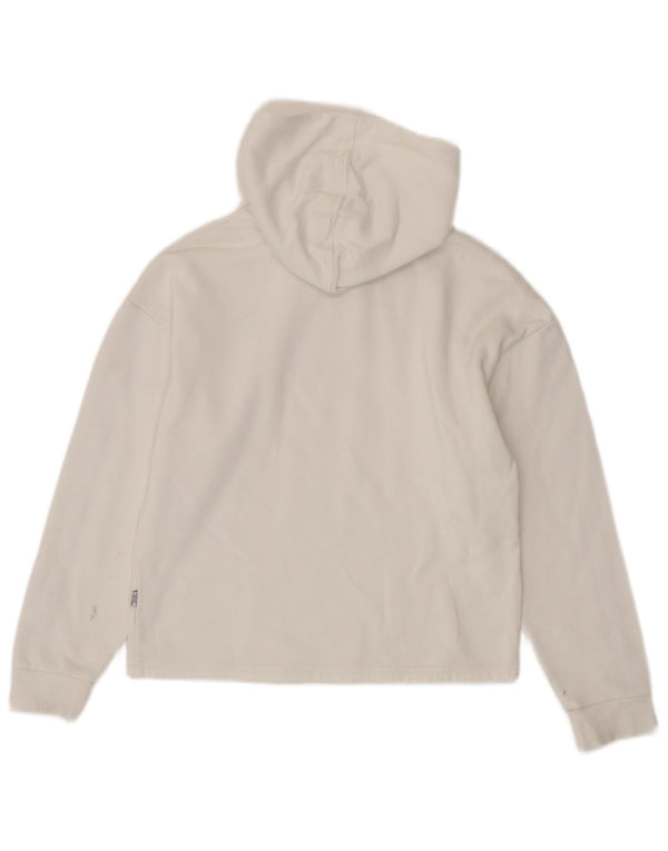 Puma Girls Graphic Crop Hoodie Jumper 13-14 år Hvid Colourblock