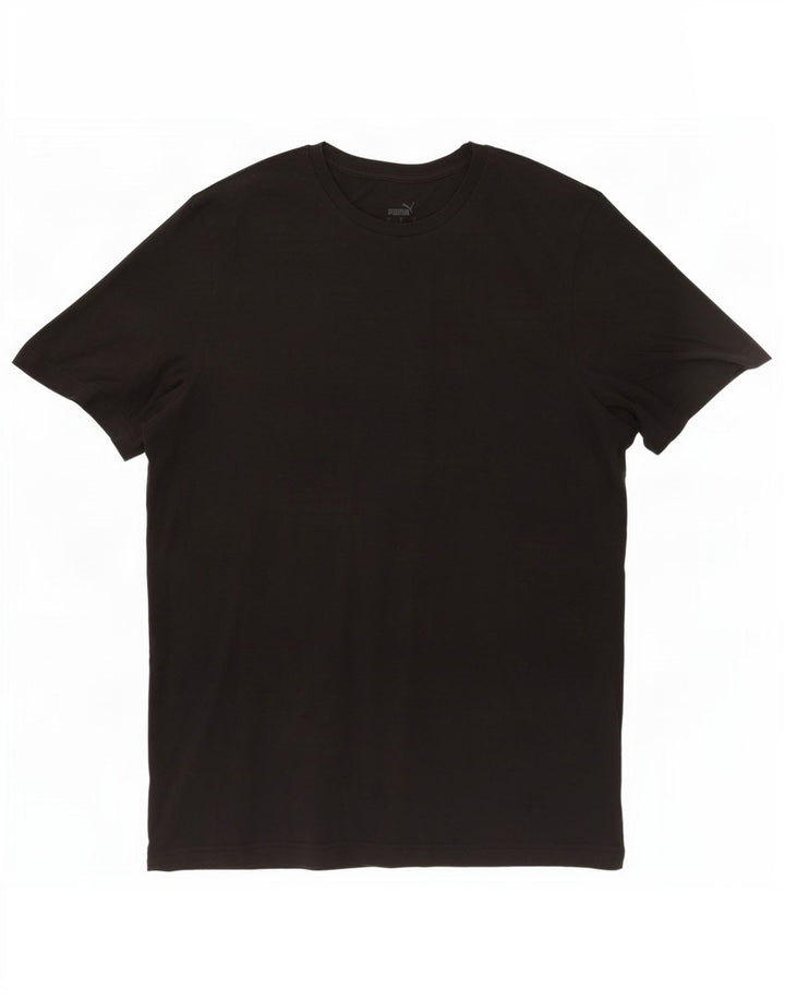T-shirt da uomo Puma Top Large in cotone nero