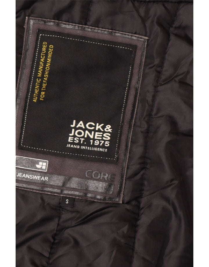 Jack & Jones Veste Bomber À Capuche Homme UK 36 Small Noir Polyamide