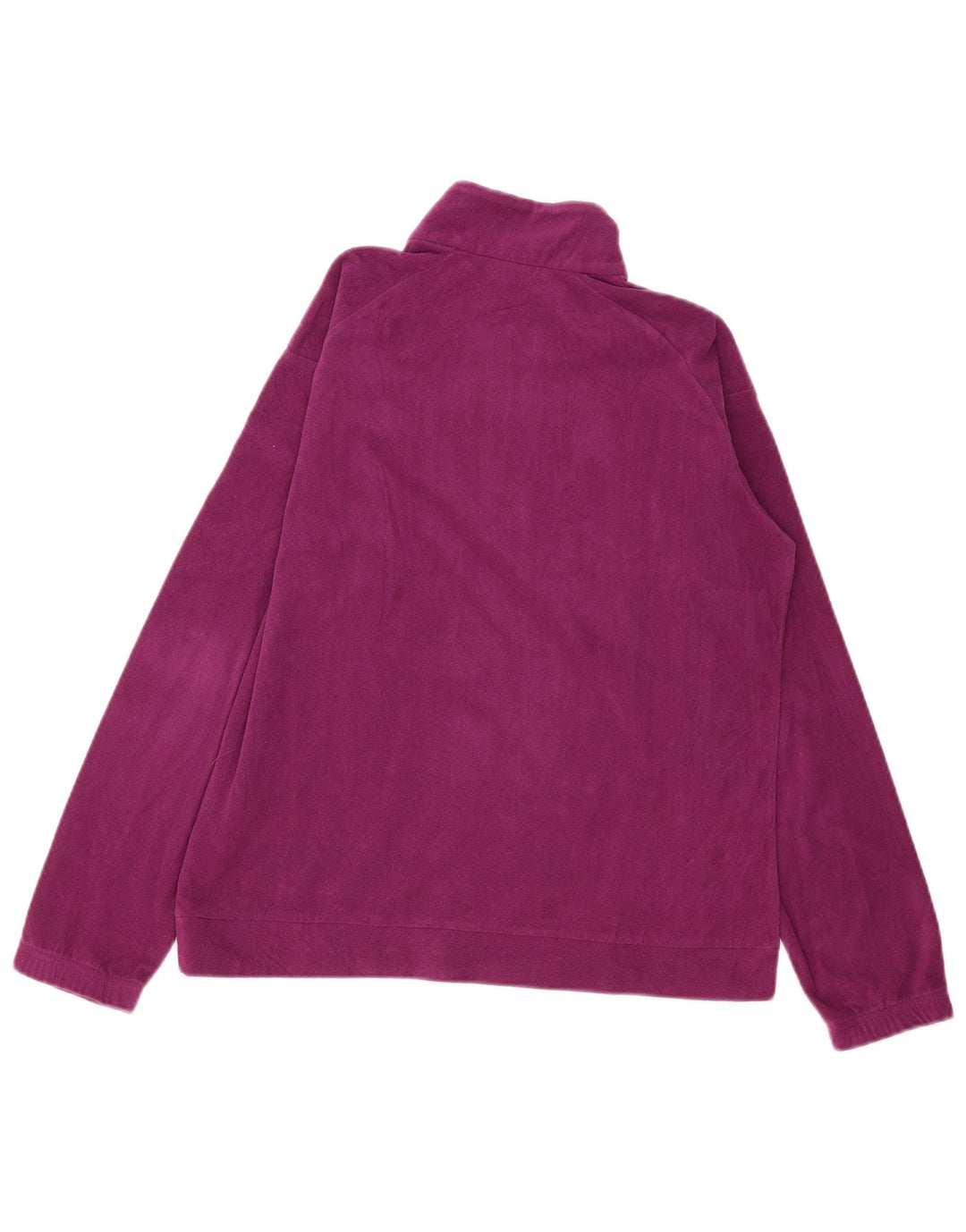 Asics Womens Zip Neck Fleece Jumper UK 16 Large Purple Polyester
