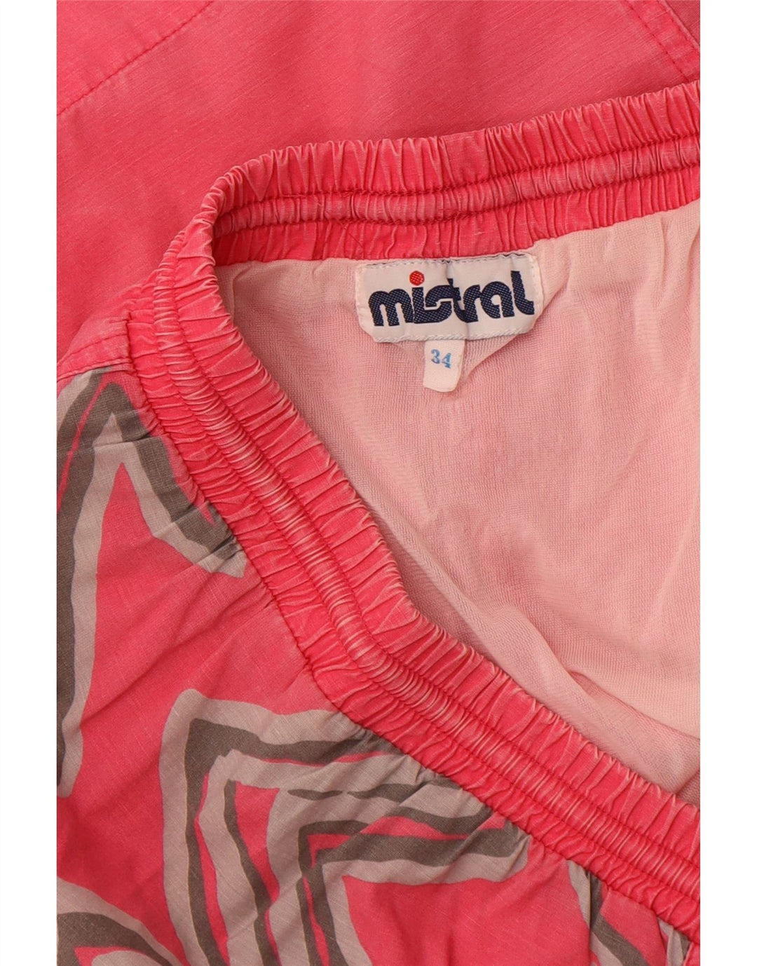 MISTRAL Mens Graphic Sport Shorts Large  Red Chevron Cotton