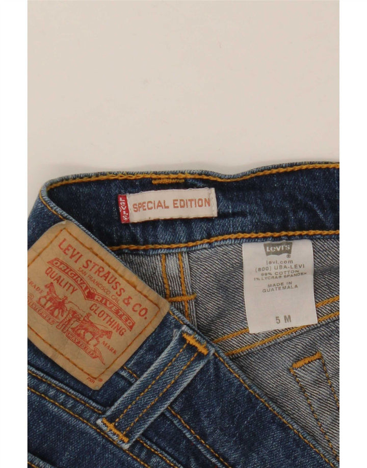 Levi's Damen Distressed Slim Jeans US 5 Medium W30 L26 Blaue Baumwolle