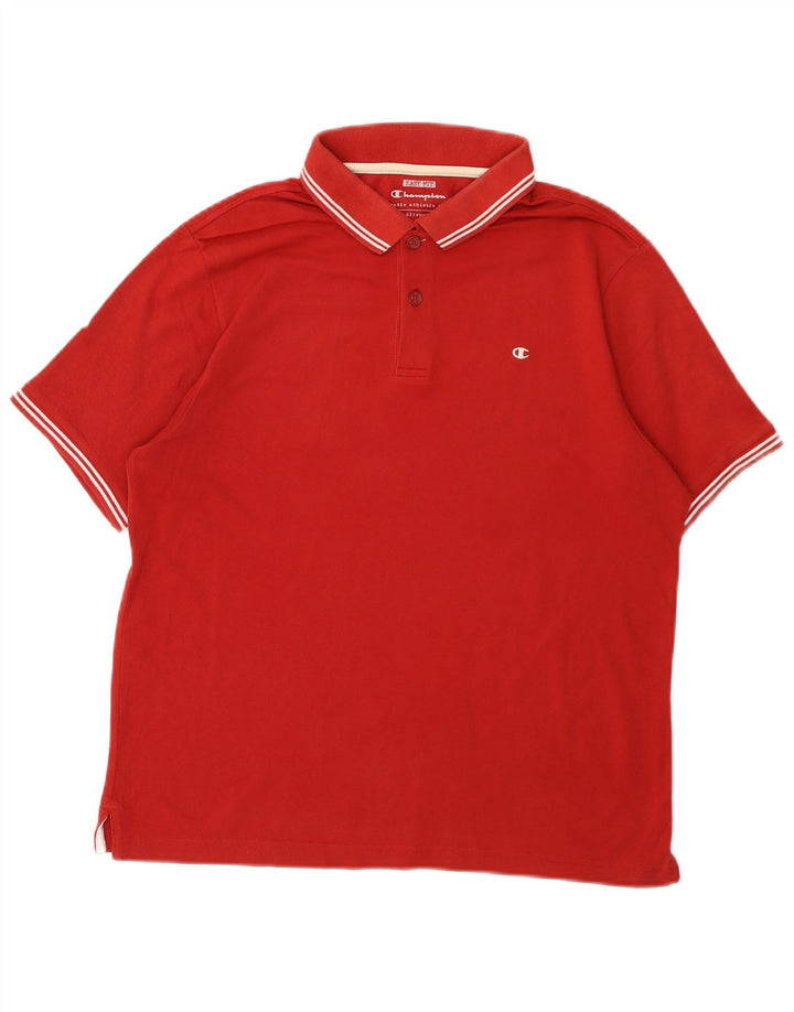 CHAMPION Mens Easy Fit Polo Shirt Small Red