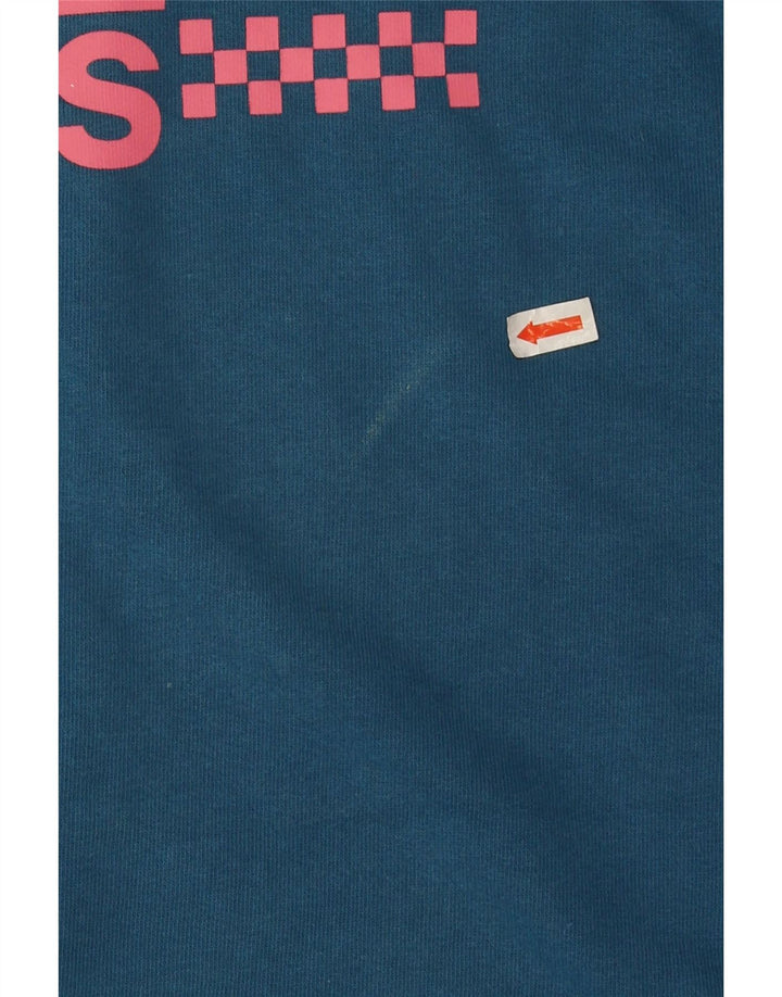 Vans Herren Grafik-Sweatshirt-Pullover aus mittelblauer Baumwolle