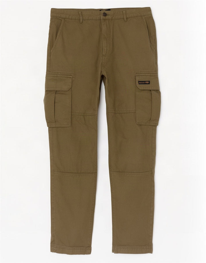 Pantaloni cargo slim da uomo Bench W34 L30 cotone kaki