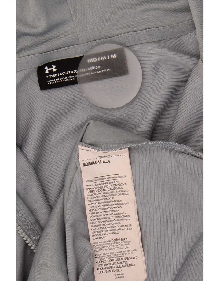 Under Armour Mens Zip Hoodie Sweater Medium Grey Colourblock Polyester