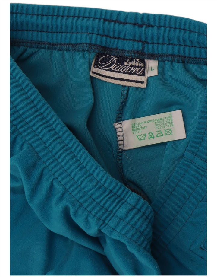Diadora Mens Tracksuit Trousers Large  Blue Polyester