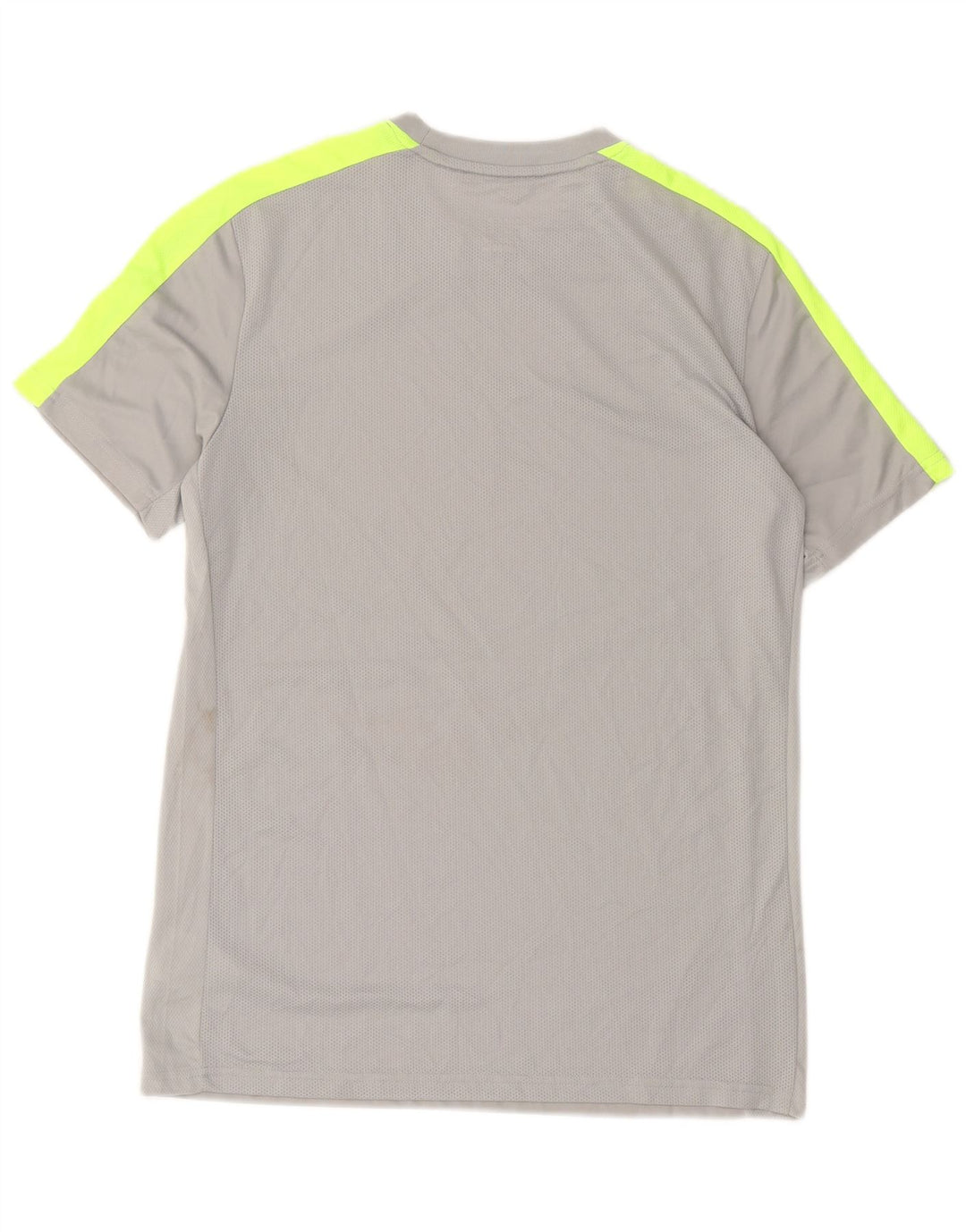 Nike Mens Dri Fit Slim Fit T-Shirt Top Large Grey Colourblock Polyester