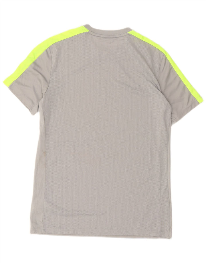 Nike Mens Dri Fit Slim Fit T-Shirt Top Large Grey Colourblock Polyester