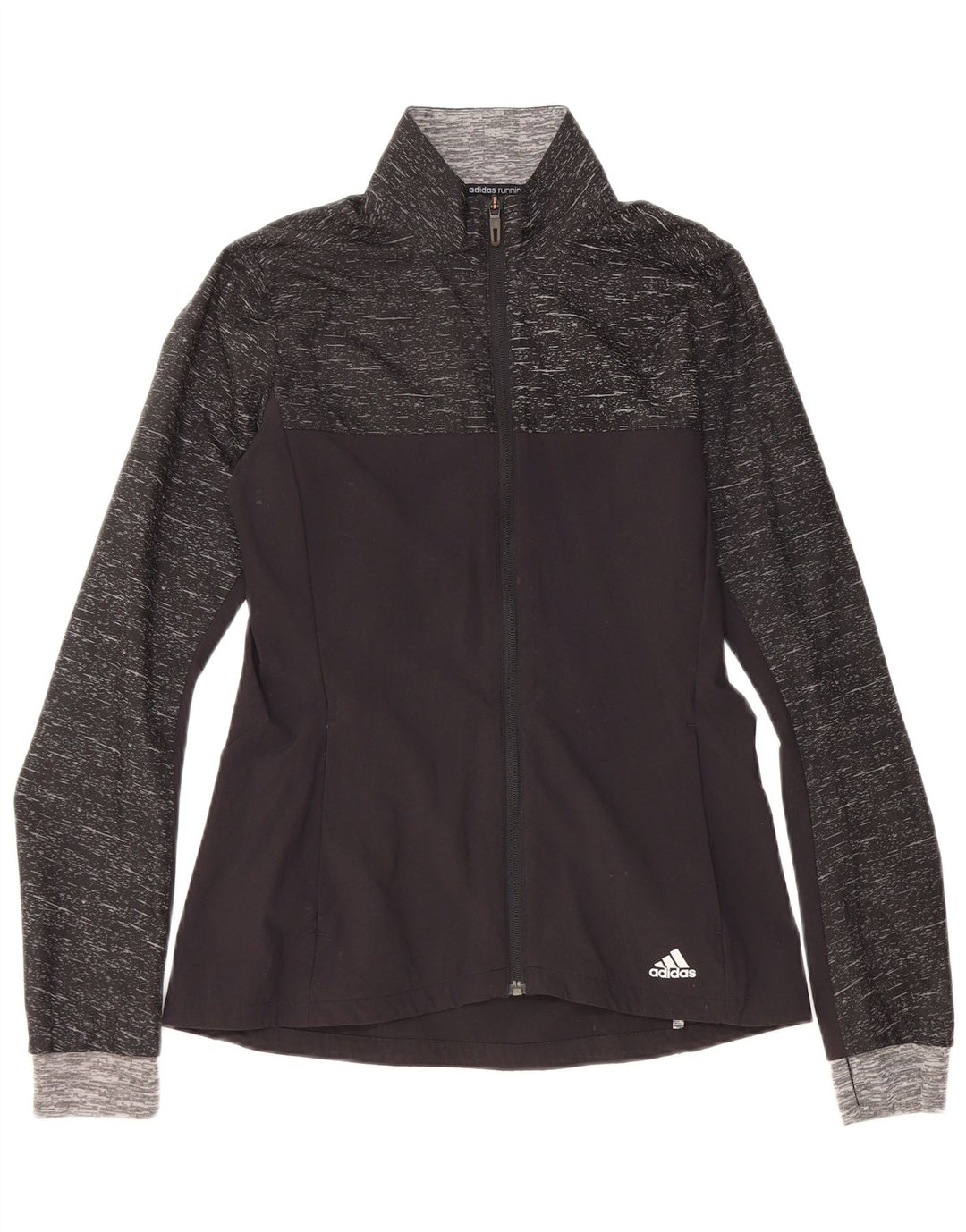 ADIDAS Womens Supernova Tracksuit Top Jacket UK 8/10 Small Black