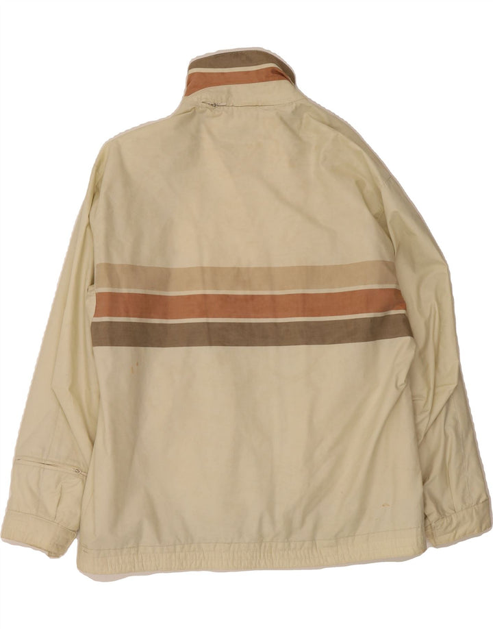 VINTAGE Mens Bomber Jacket IT 52 XL Beige Striped Vintage Vintage and Second-Hand Vintage from Messina Hembry 