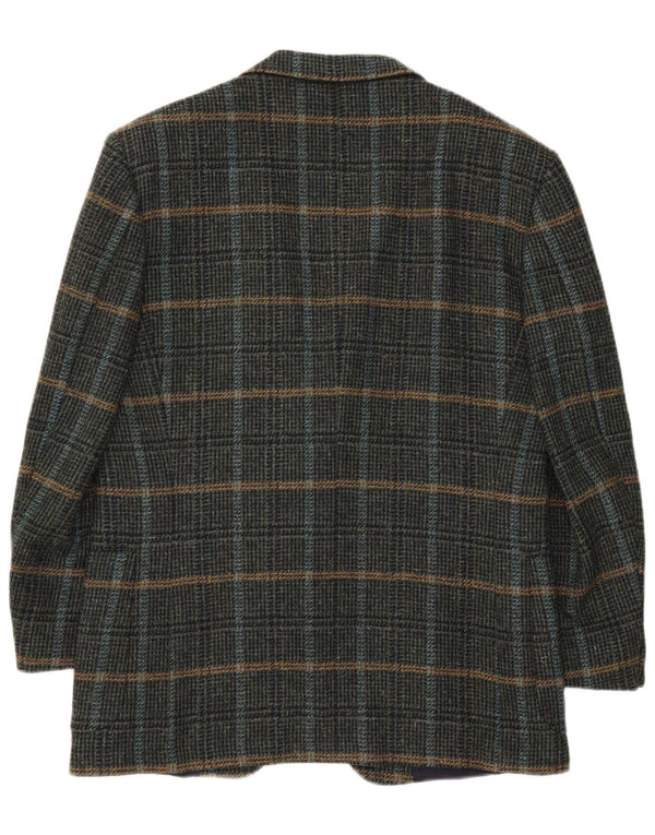 Giacca Blazer da Uomo a 2 Bottoni Nino Cerruti IT 54 2XL Lana a quadri Verde