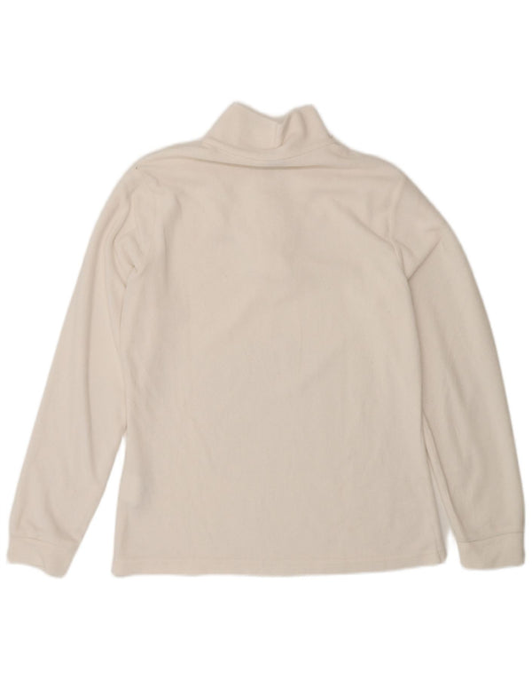 Maglione in pile da donna Brugi con collo e zip UK 14 poliestere bianco medio