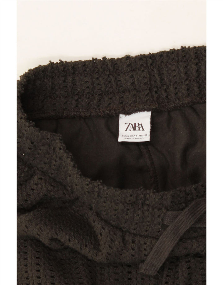 ZARA Womens See Trough Tracksuit Trousers UK 8 Small  Brown Polyester Vintage Zara and Second-Hand Zara from Messina Hembry 