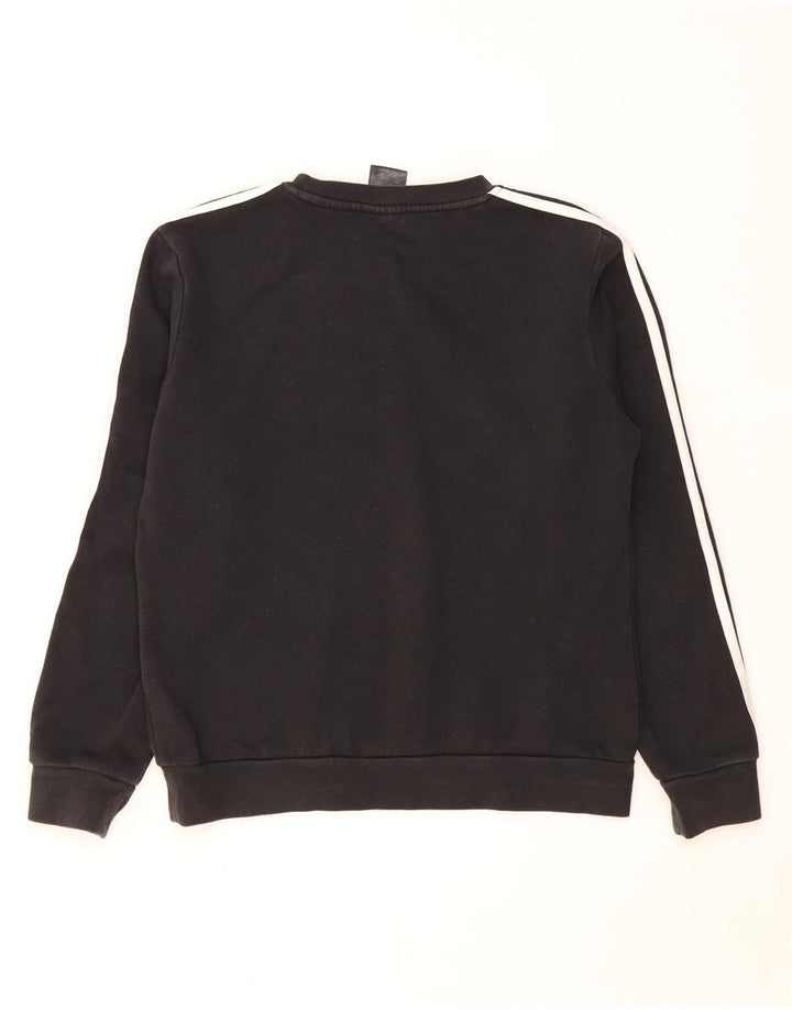 Adidas Womens Sweatshirt Jumper UK 12/14 Medium Black Cotton