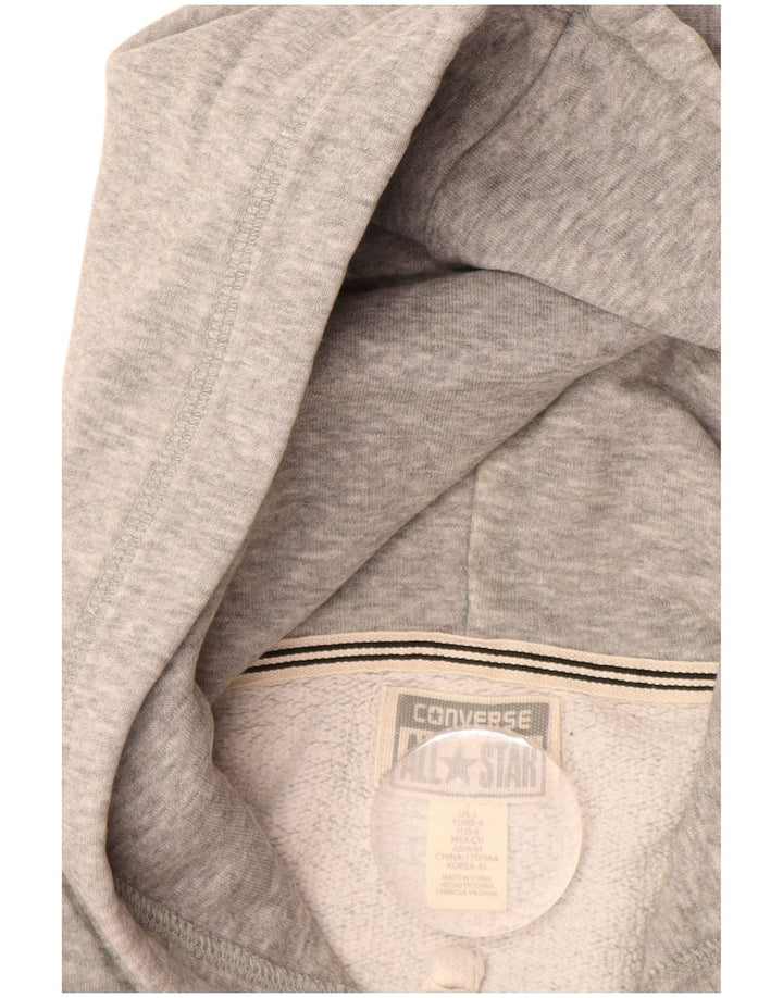 CONVERSE Mens All Star Zip Hoodie Sweater Small Grey Cotton