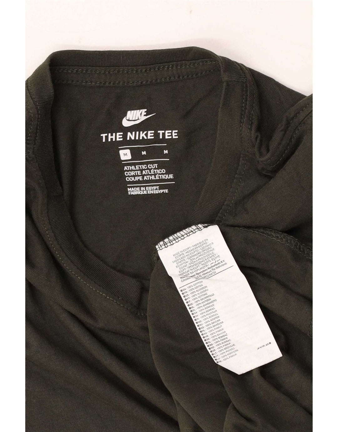 Nike Mens Athletic Cut T-Shirt Top Medium Green Cotton
