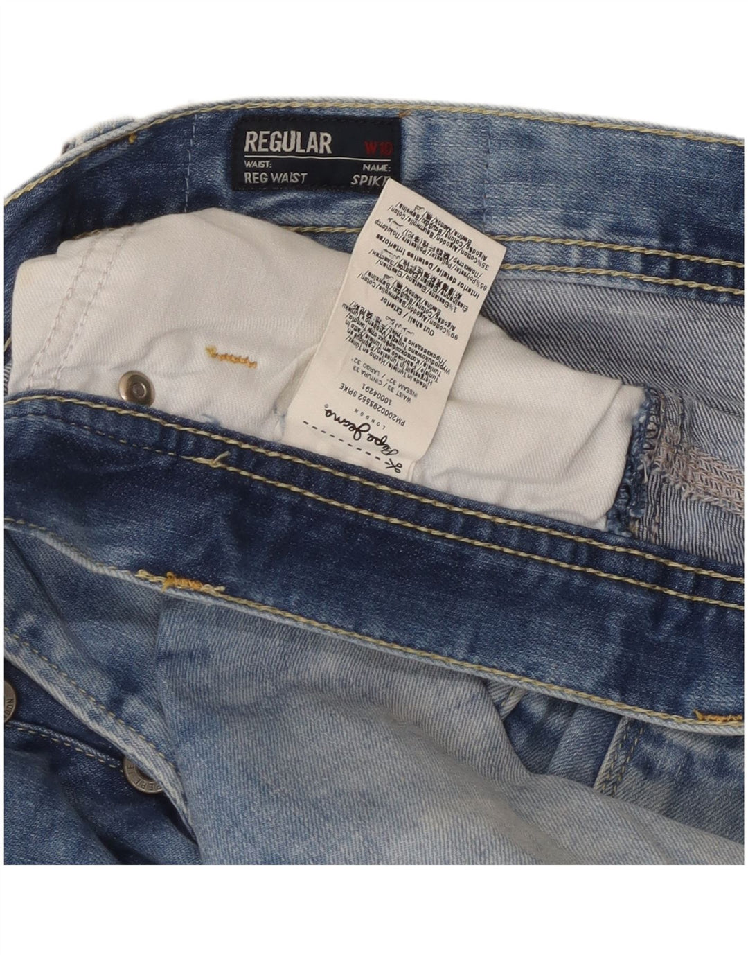 PEPE Jeans Dame Straight Jeans W33 L32 Blå Bomuld